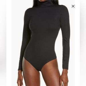 Spanx Black Bodysuit Long Sleeve Size S